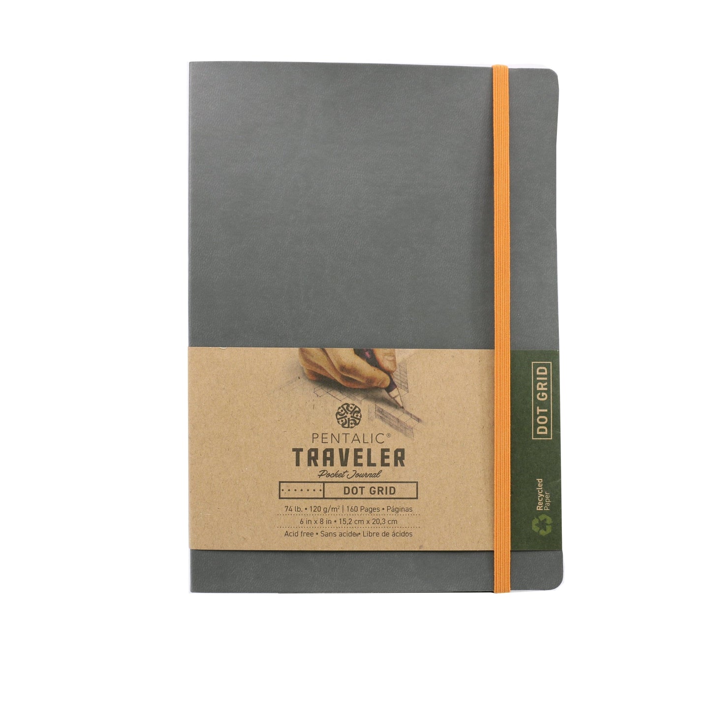 Pentalic Traveler 6x8 Dot Graph Gray