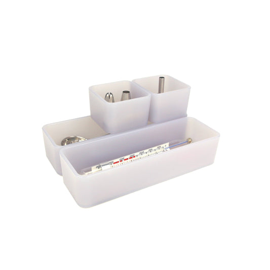 ReSTAK recycled stackable organizing bins set of 4