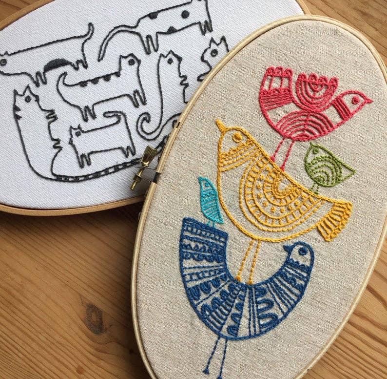 Budgie Goods Birds Embroidery Kit