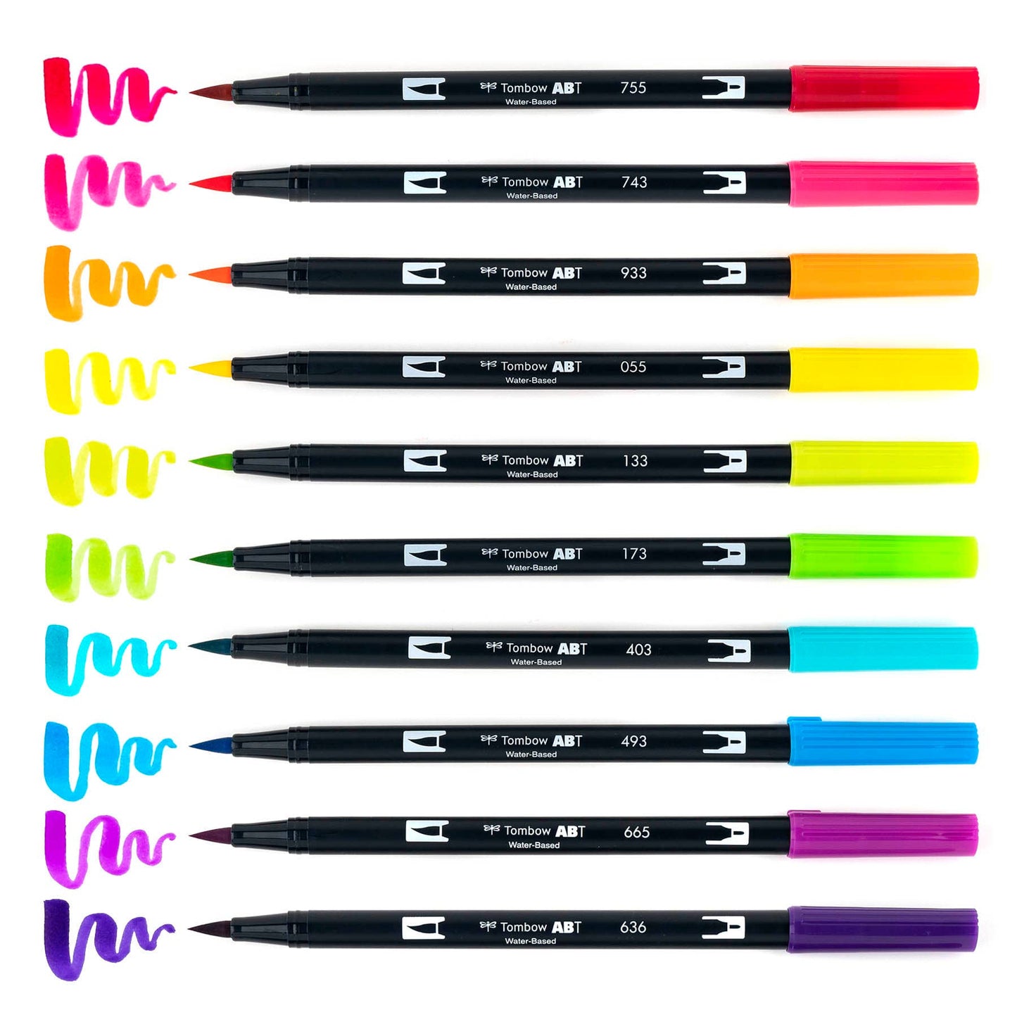Dual Brush Pen Art Markers: Bright - 10-Pack