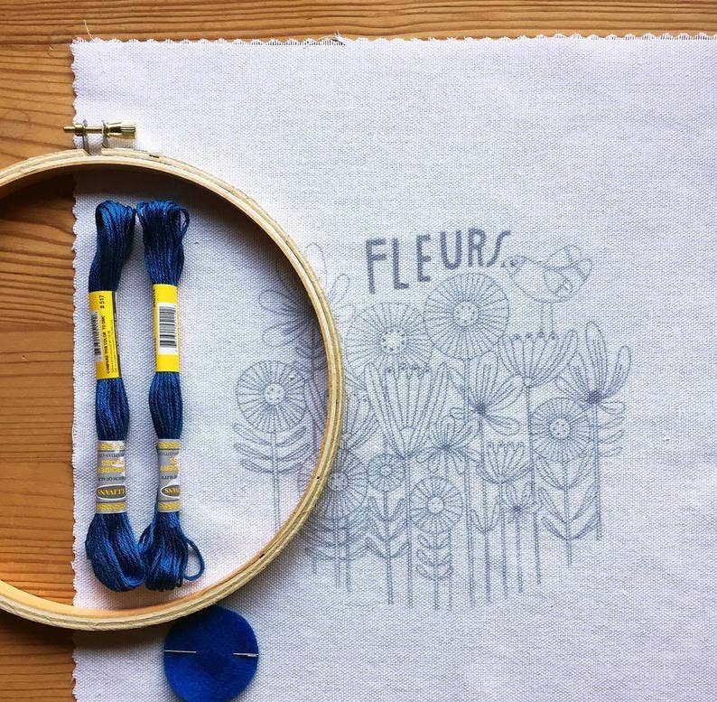 Budgie Goods Fleurs Embroidery Kit