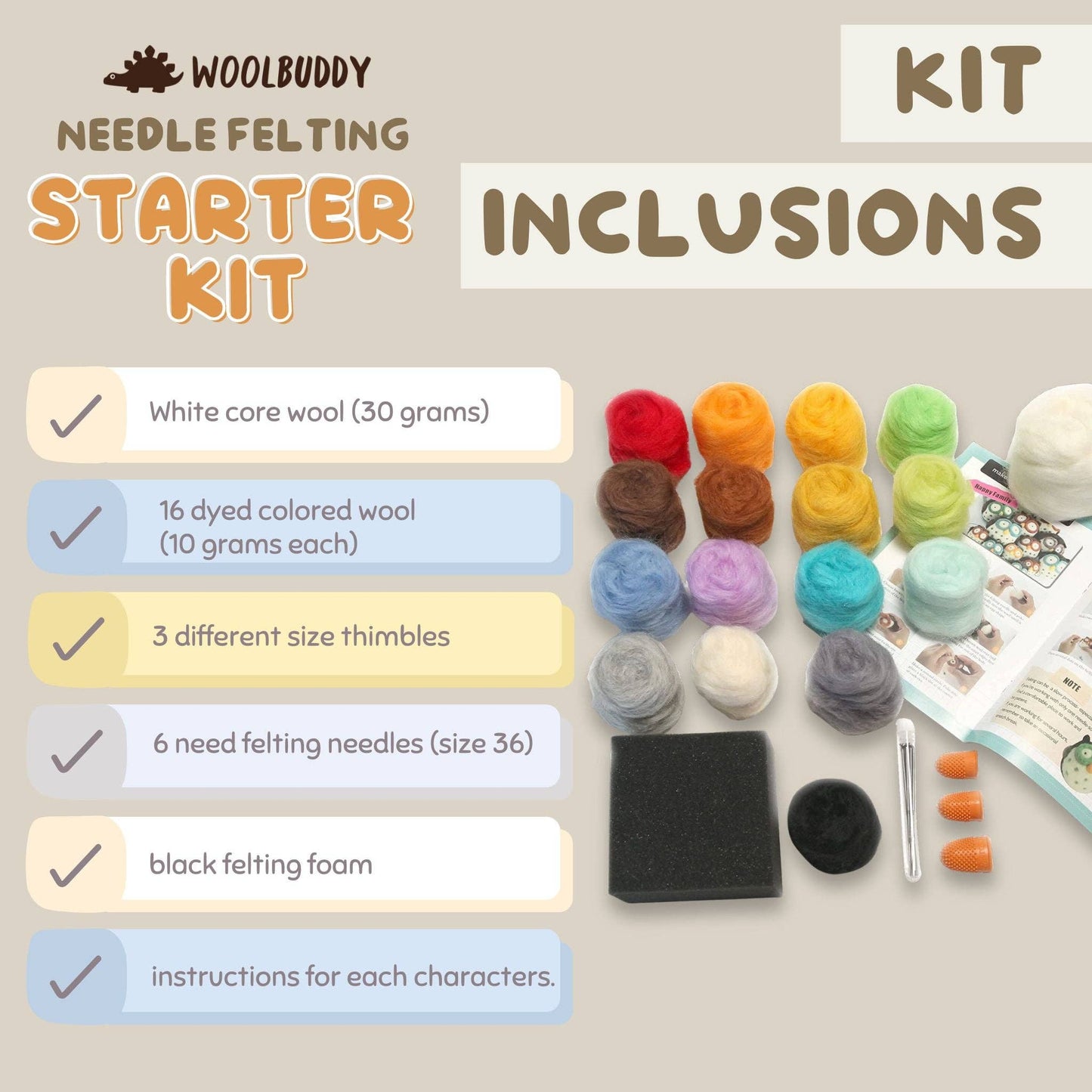 Woolbuddy Needle Felting Starter Kit