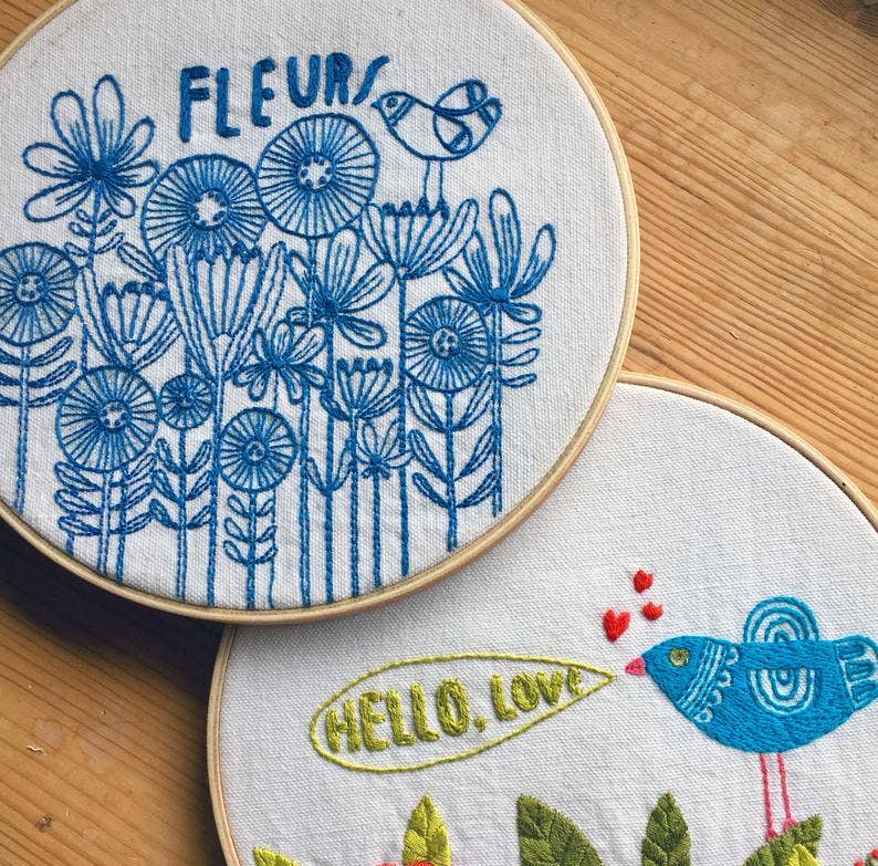 Budgie Goods Fleurs Embroidery Kit