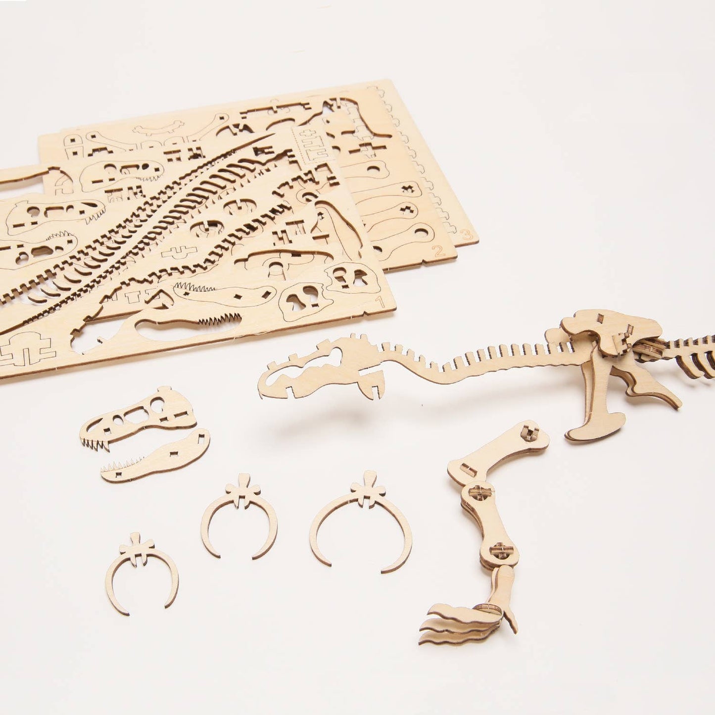 Wa-gu-mi T-Rex Wooden 3D Puzzle Kit
