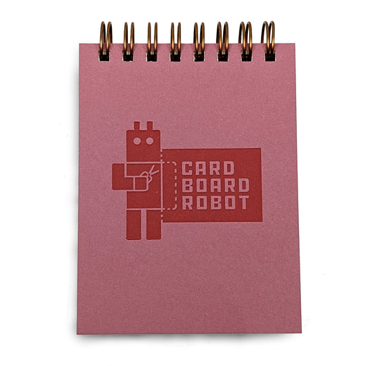 Cardboard Robot Logo Mini Jotter