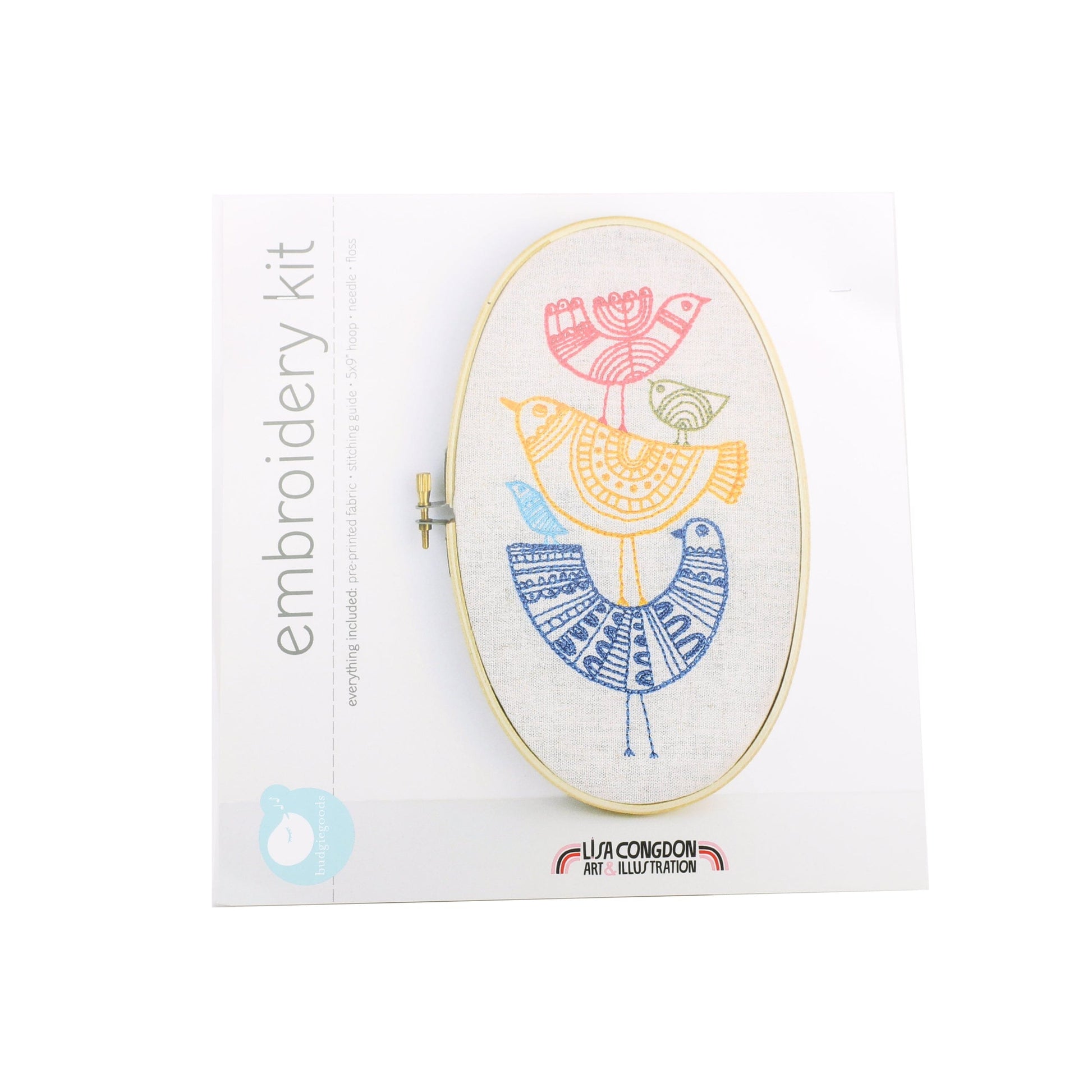 Budgie Birds Embroidery