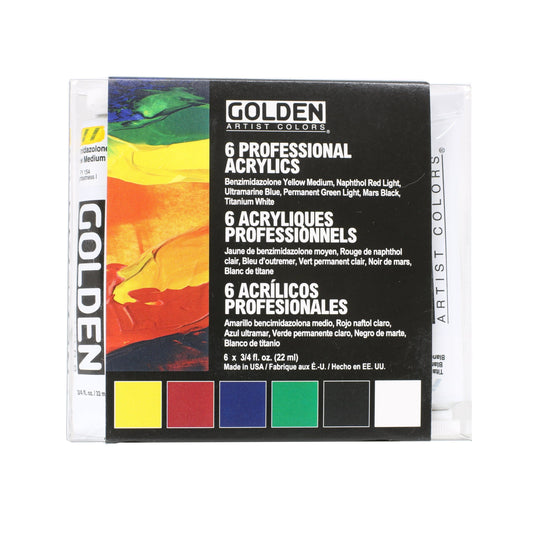 Golden Acrylics 6-pack 22ml